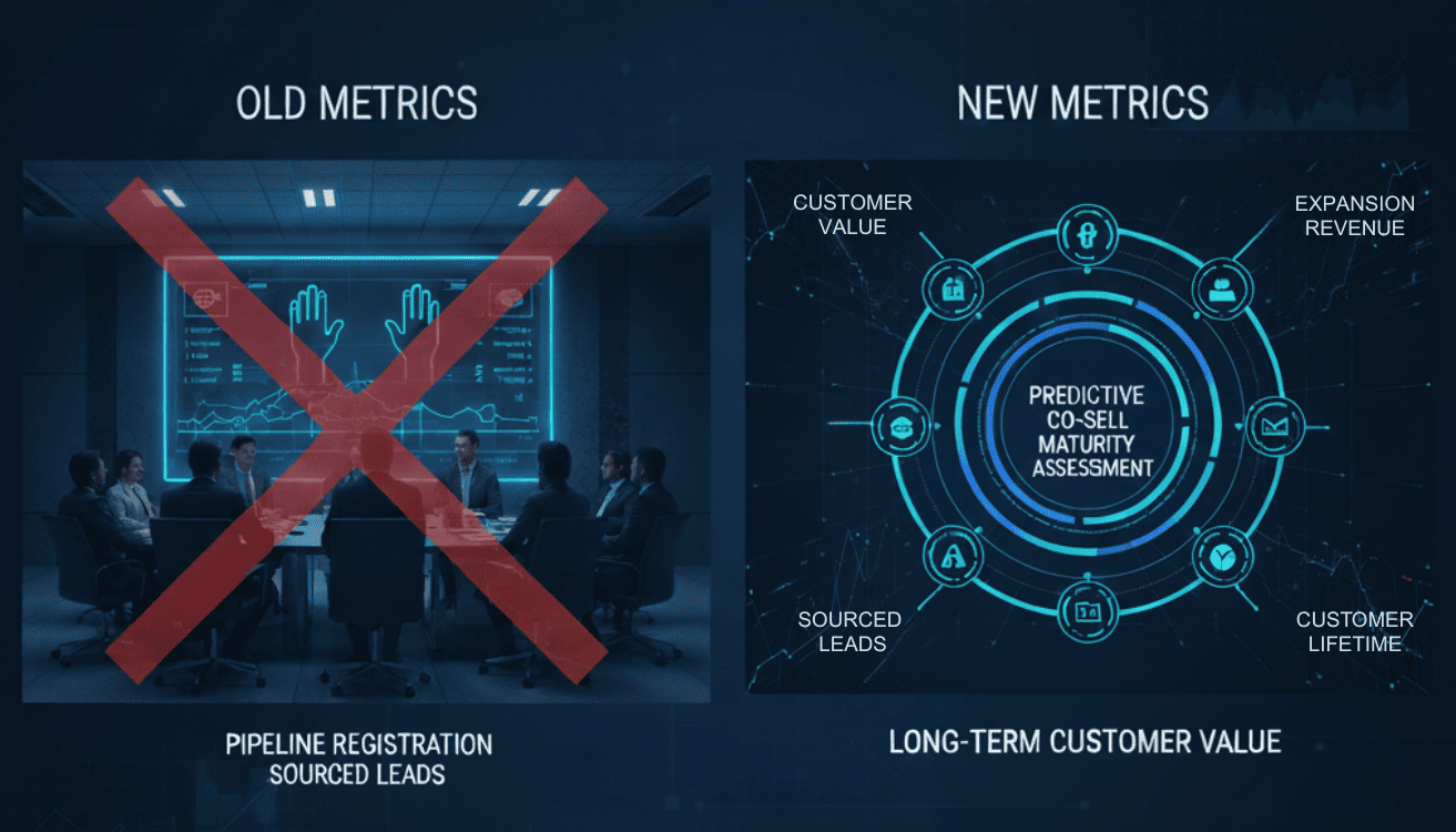 New co-sell metrics separating acquisition from retention and expansion